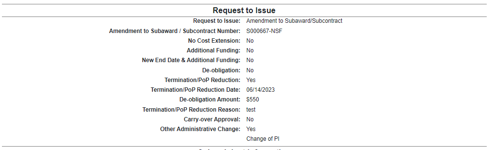 Public Knowledge Base ORIS SIMS PSSUB Summary Tab