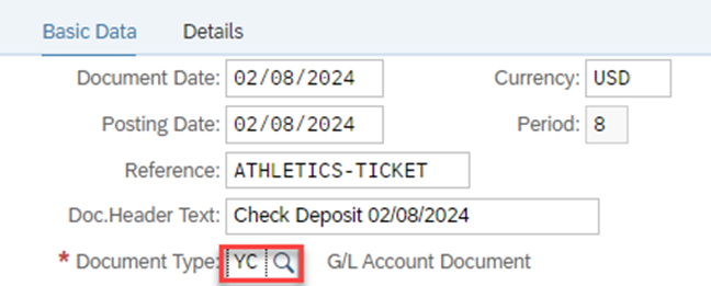 Figure 4. Document Type YC.