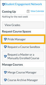 Click the Pride Manager button at the right.