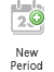 New Period icon of a calendar with a green plus icon.