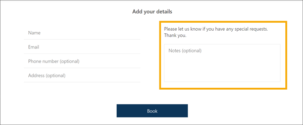 Enter any additional notes or requests