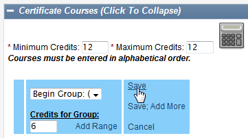 Screen capture of panel with group settings.