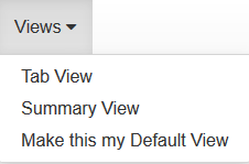 Screenshot of Views Drop-Down Menu