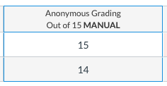 Anonymous grades changes to Manual