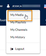 My Media in Kaltura Mediaspace.
