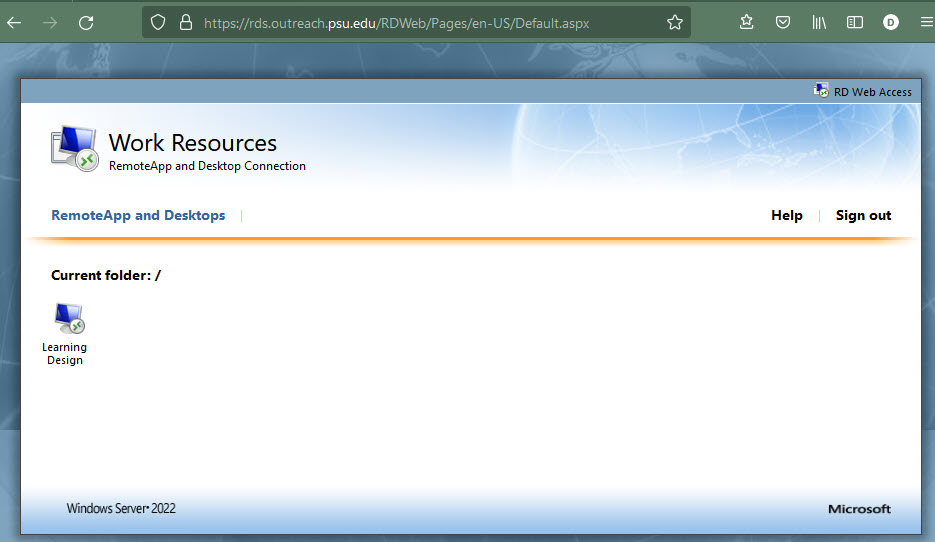Available remote resources