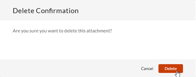 The Delete button in the confirmation prompt.