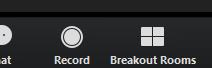 The Breakout Rooms button in the Zoom interface.