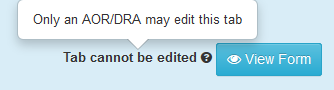  Tab cannot be edited message with hover over text.
