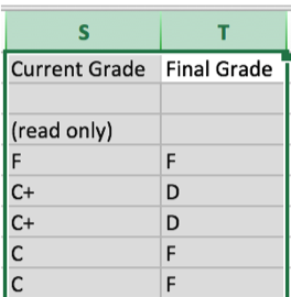 Final Grade Column in CSV file