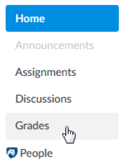 Select Grades from Course Navigation