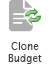 Clone Budget icon of a document with two green arrows cycling in a circle.
